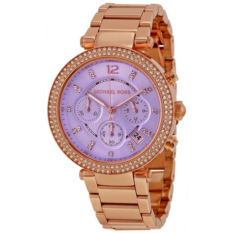 michael kors watches rose gold goldsmiths|Michael Kors parker chronograph watch.